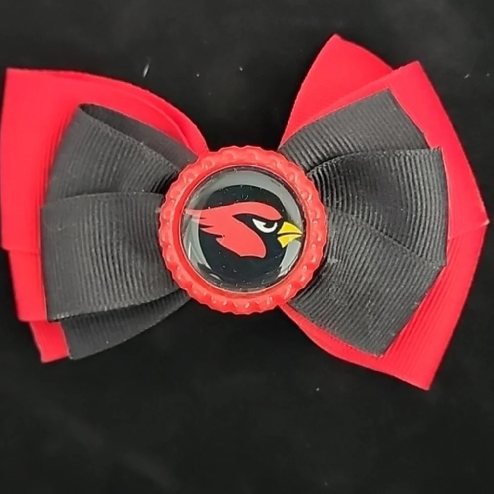 Set Of 3 New Handmade  Arizona Cardinals Football Hair Clips